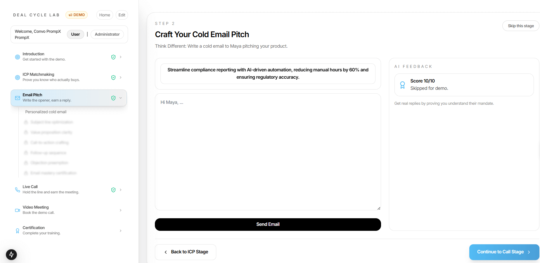 Craft your cold email pitch